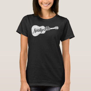 Camiseta Nashville Tennessee Country Music Retro Guitar P