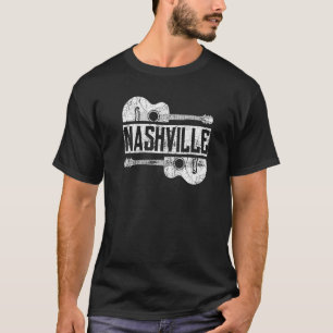 Camiseta Nashville Tennessee Country Music Retro Guitar Pl