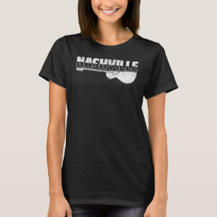 Camiseta Nashville Tennessee Country Music Retro Guitar Pl