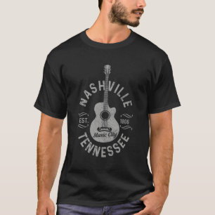 Camiseta Nashville Tennessee Guitar Country Music City