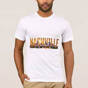 Camiseta Nashville Tennessee Skyline Música Viaje