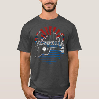 Camiseta Nashville Tennessee Skyline Retro Country Music 