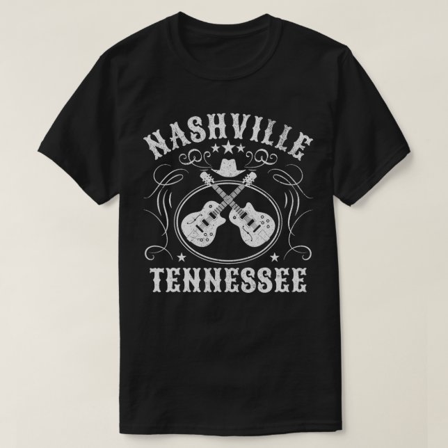 Camiseta Nashville Tennessee Travel Vintage (Diseño del anverso)