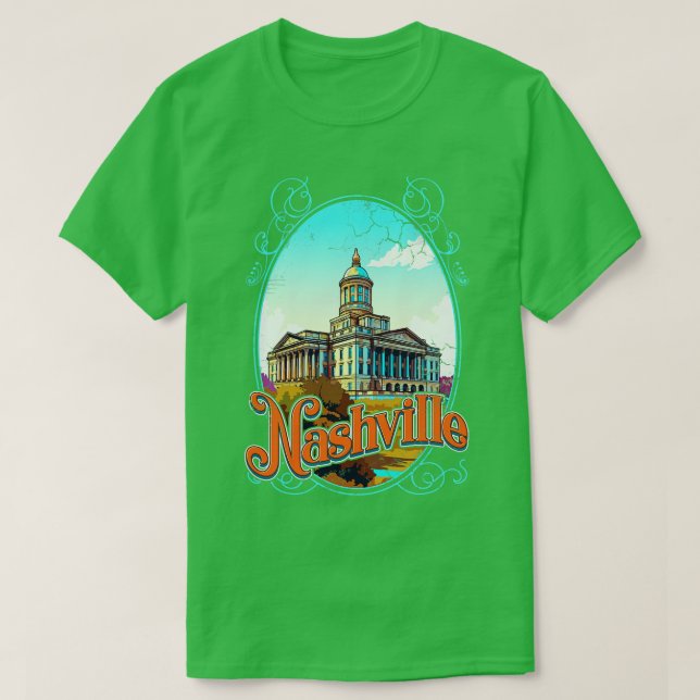 Camiseta Nashville Tennessee Vintage (Diseño del anverso)