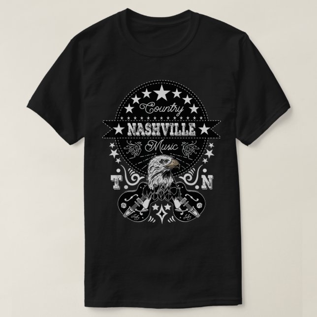Camiseta Nashville Tshirt Tennessee Country Music Western R (Diseño del anverso)