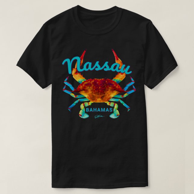 Camiseta Nassau Bahamas Blue (Diseño del anverso)