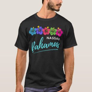Camiseta Nassau Bahamas Flor Tropical Playa Vacaciones Fami