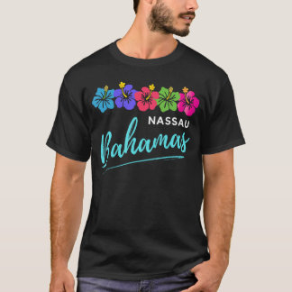 Camiseta Nassau Bahamas Flor Tropical Playa Vacaciones Fami