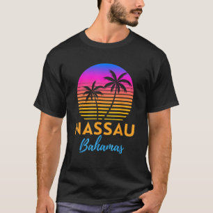 Camiseta Nassau Bahamas Retro Sunset Beach Trip Su