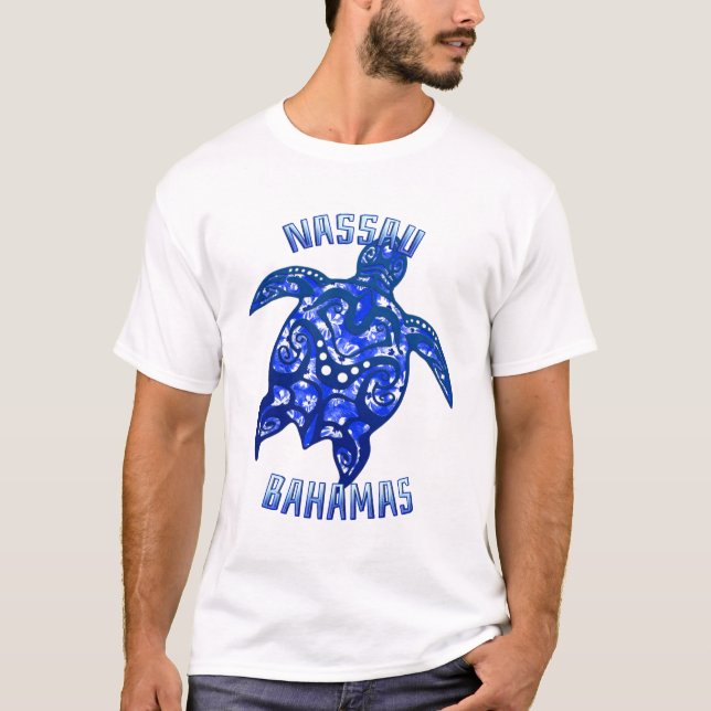 Camiseta Nassau Bahamas Vacation Tribal Turtle (Anverso)