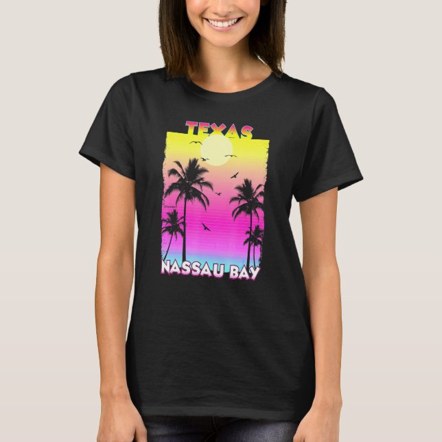 Camiseta Nassau Bay Texas Tx Summer Vintage Sunset (Anverso)