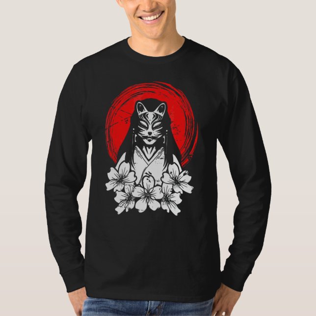 Camiseta Nat japonés de la bandera japonesa Sakura Cherry B (Anverso)