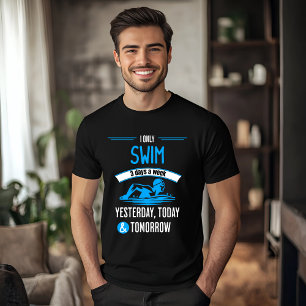 Camiseta Natación 3 días a la semana - Diseño divertido par