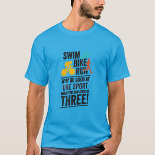 Camiseta Natación, bicicleta, correr-triatlón