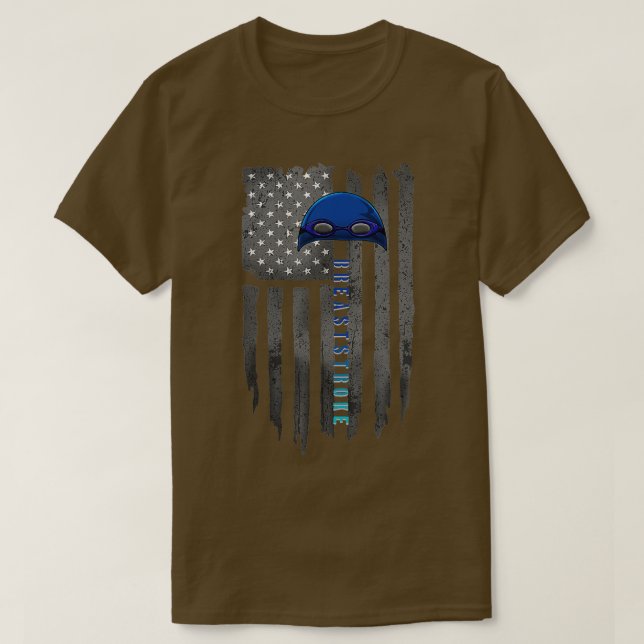Camiseta Natación Breastazo Nadador Funny Goggles Cap Lo (Diseño del anverso)