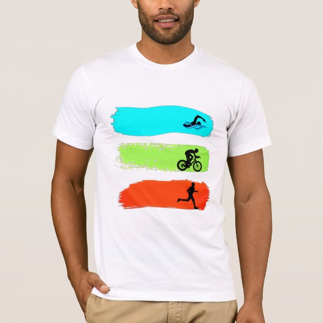 Camiseta Natación, ciclismo y carreras. Triathlon T-Shirt (Anverso)