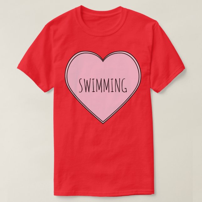 Camiseta Natación Corazón (Diseño del anverso)