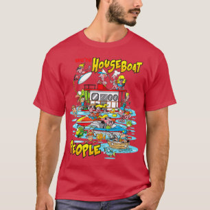 Camiseta Natación de fiesta en lacustre en bote de casa