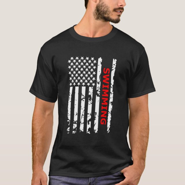 Camiseta Natación De Los Nadadores Estadounidenses Regalo D (Anverso)