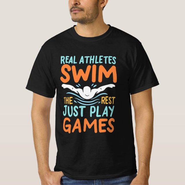 Camiseta Natación de los verdaderos atletas (Anverso)