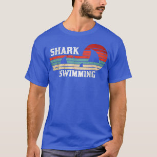 Camiseta Natación de tiburones, natación de aleta de tiburó