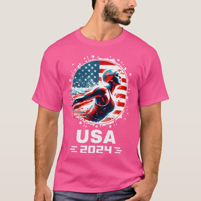 Camiseta Natación del equipo de mujeres de Estados Unidos B (Anverso)