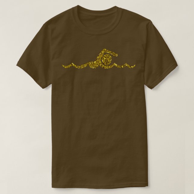 Camiseta Natación dorada (Diseño del anverso)