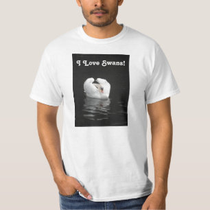 Camiseta Natación en cisne de camiseta, me encantan los cis