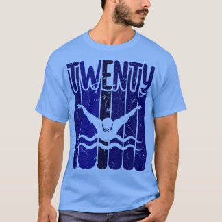 Camiseta Natación en natación 20 cumpleaños
