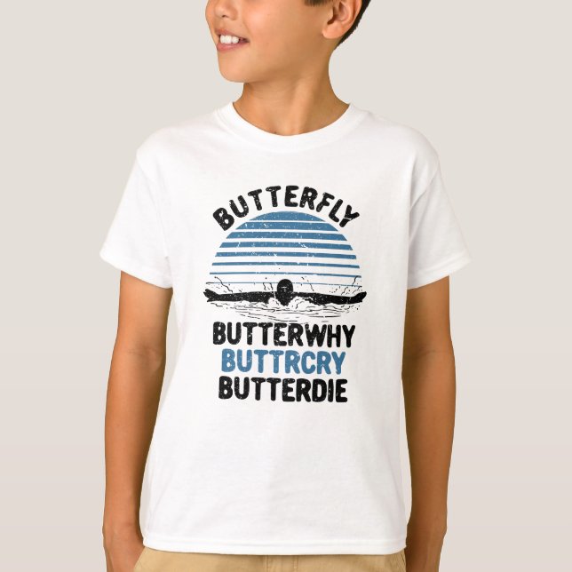 Camiseta Natación - Mariposa Mariposa Por Qué Regalo De Nat (Anverso)