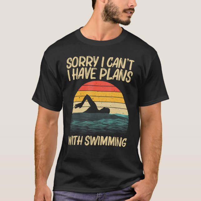 Camiseta Natación Para Hombres Mujeres Piscina (Anverso)