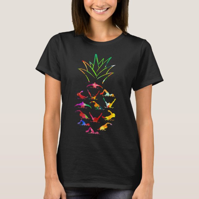 Camiseta Natación Pineapple Acuarela Natación (Anverso)