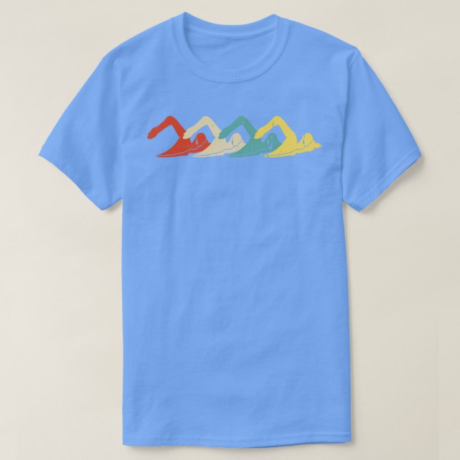 Camiseta Natación Retro En Equipo De Natación (Diseño del anverso)