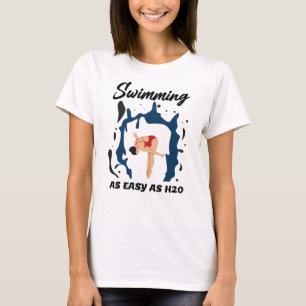 Camiseta Natación tan fácil como H2O - Diseño divertido de