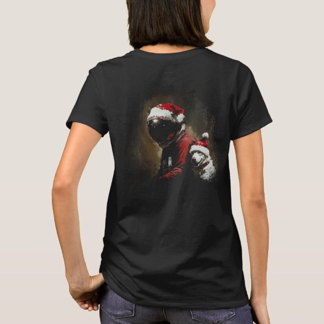Camiseta Natal Astronauta (modelo II) (Reverso)