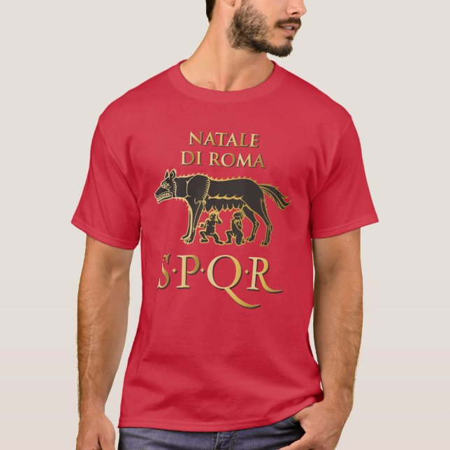 Camiseta Natale di Roma SPQR (Anverso)