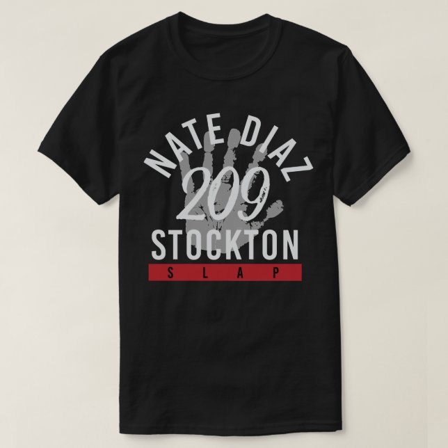 Camiseta Nate Diaz 209 Stockton Slap Jiu Jitsu Essential T  (Diseño del anverso)