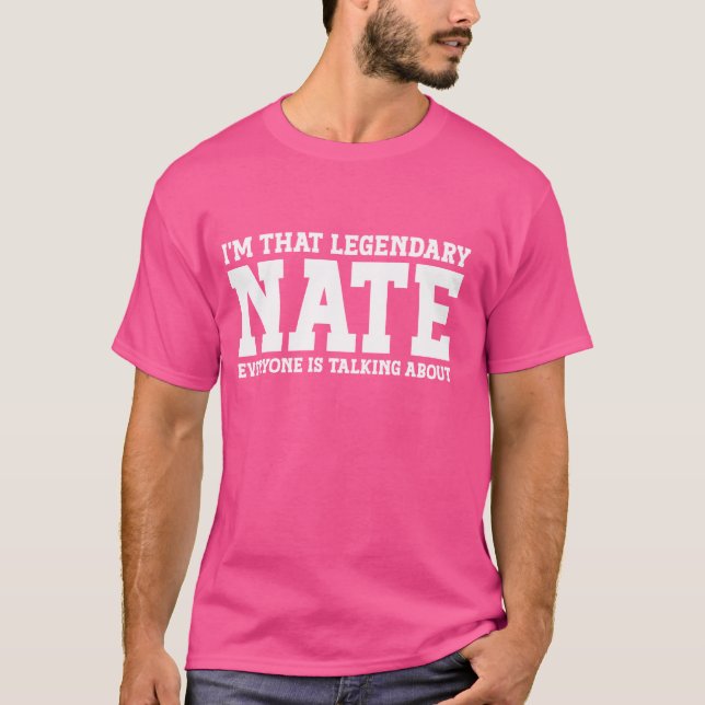 Camiseta Nate Nombre Personal Nombre Nombre Funny Nate (Anverso)