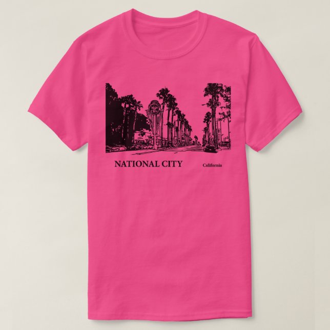 Camiseta National City California TShirt 2 (Diseño del anverso)