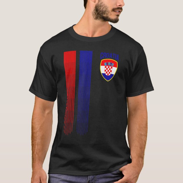 Camiseta National Croatia Flag Croatian Football Fan Soccer (Anverso)