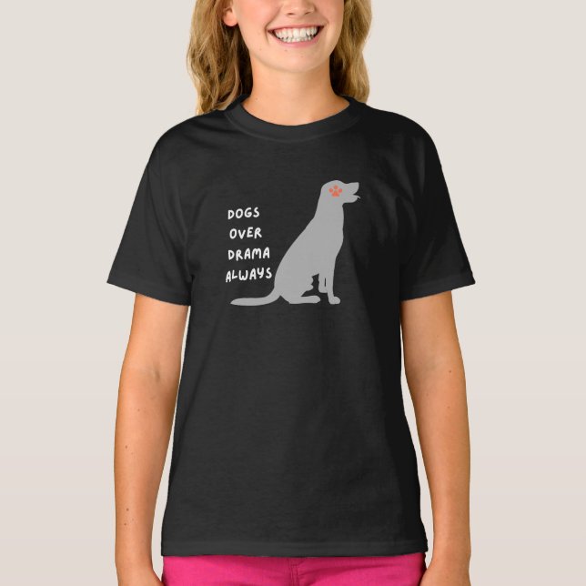 CAMISETA NATIONAL DOG DAY DOGS OVER DRAMA ALWAYS PETS LOVER (Anverso)