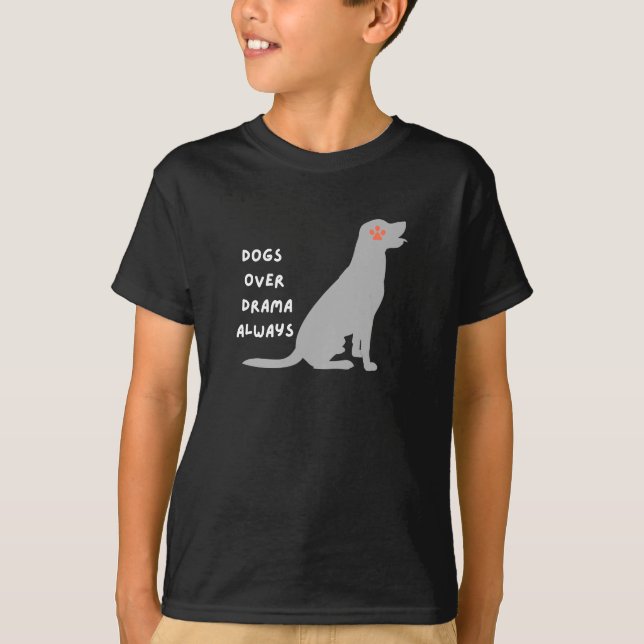 CAMISETA NATIONAL DOG DAY DOGS OVER DRAMA ALWAYS PETS LOVER (Anverso)