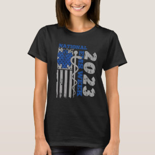 Camiseta National EMS Week 2023 Bandera de Estados Unidos E