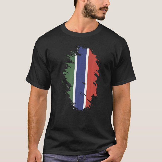 Camiseta National Flag of Gambia souvenir  for men women  1 (Anverso)