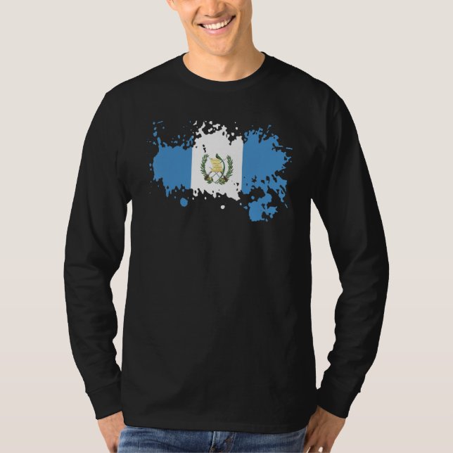 Camiseta National Flag of Guatemala souvenir  for men women (Anverso)