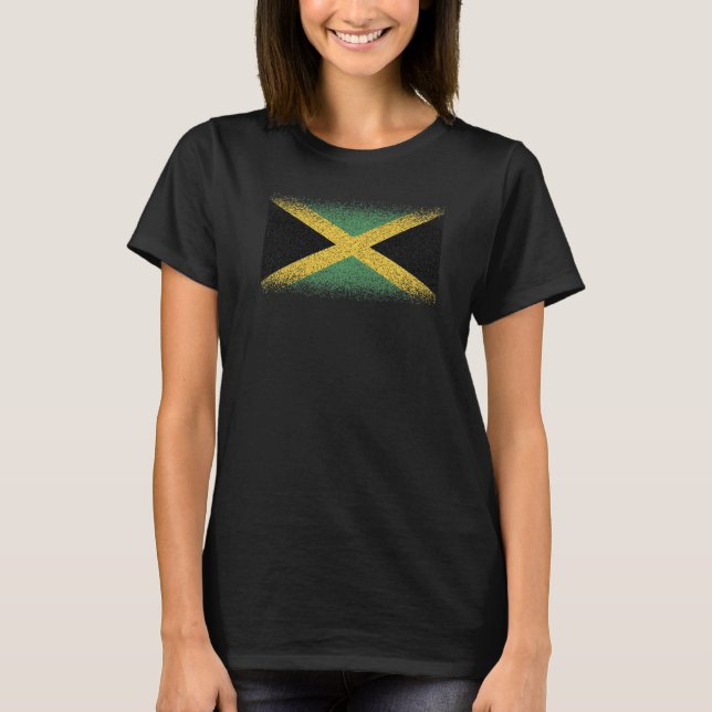 Camiseta National Flag of Jamaica souvenir  for men women   (Anverso)
