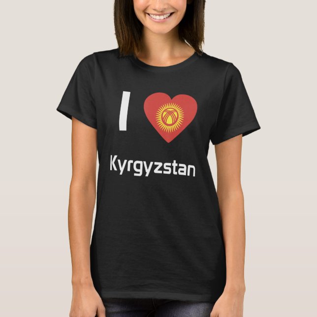 Camiseta National Flag of Kyrgyzstan souvenir  for men wome (Anverso)