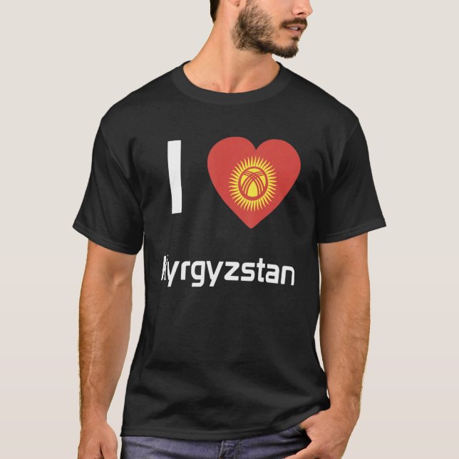 Camiseta National Flag of Kyrgyzstan souvenir  for men wome (Anverso)
