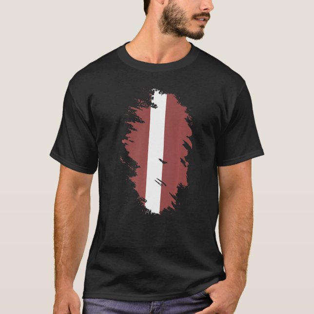 Camiseta National Flag of Latvia souvenir  for men women  6 (Anverso)