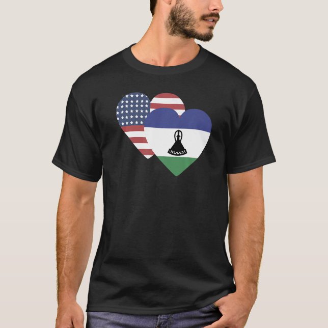 Camiseta National Flag of Lesotho souvenir  for men women   (Anverso)